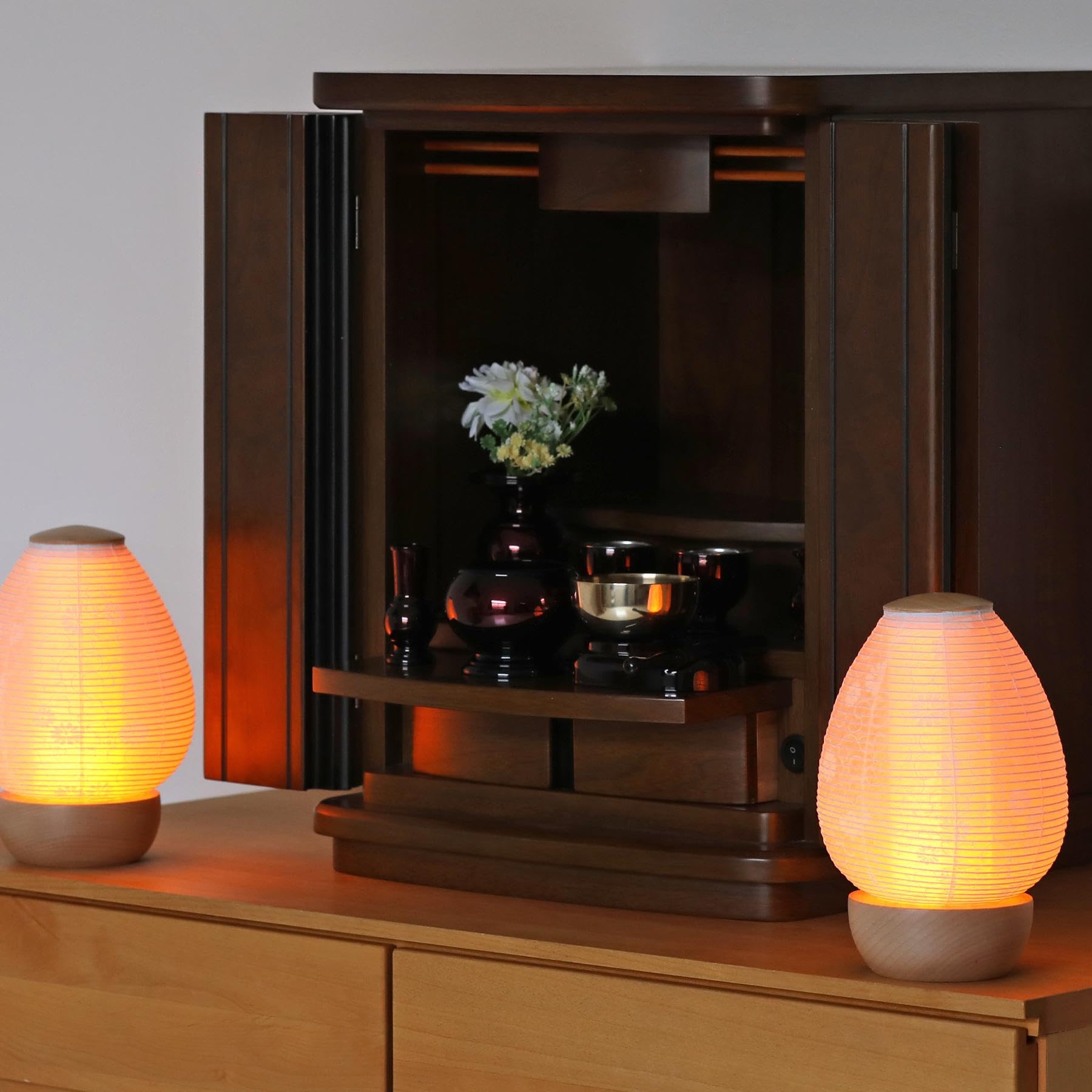 Amazon｜やまこう 盆提灯 初盆 提灯 モダン ミニ 白提灯 お盆